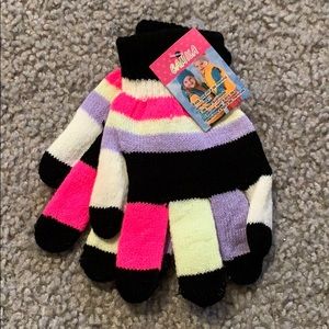 Multi colored kids gloves